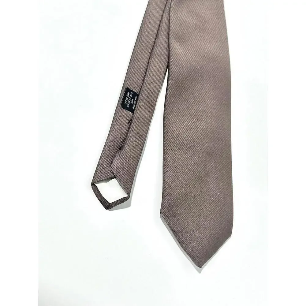 Vintage Dino Orsini Mens Tie Brown Necktie Size XL 90% Polyester 10% Silk